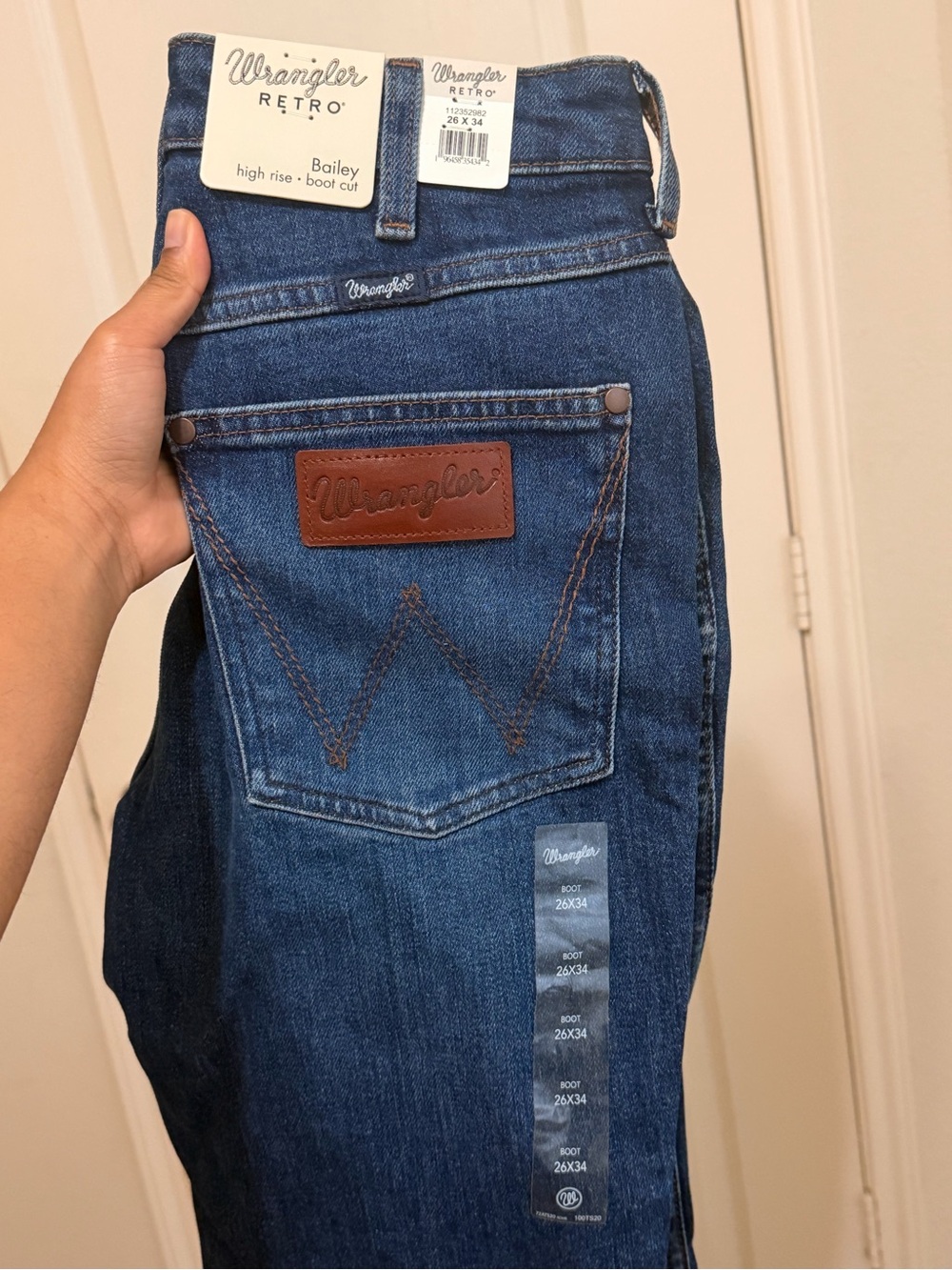 Wrangler Women's Bootcut Jeans in Dark Blue Denim